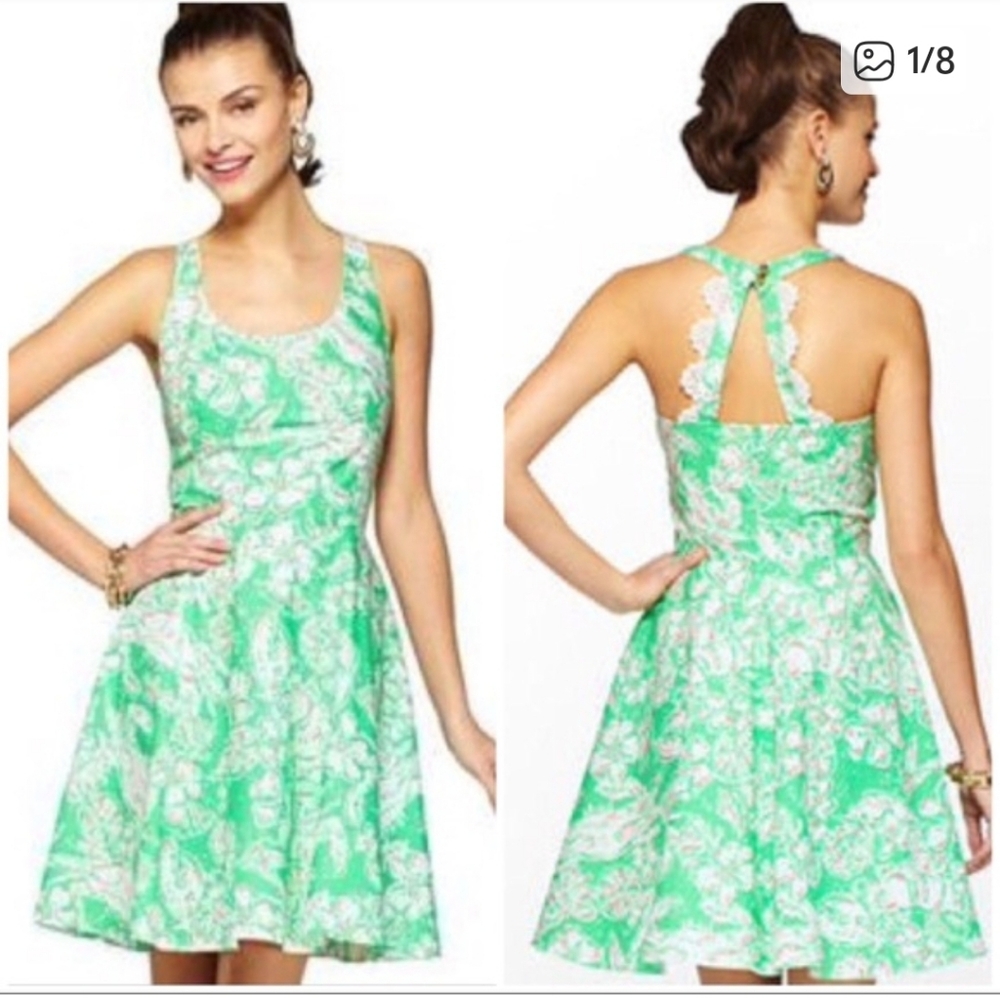 Lilly Pulitzer Zo Beach Bash Dress In Glenda Green.